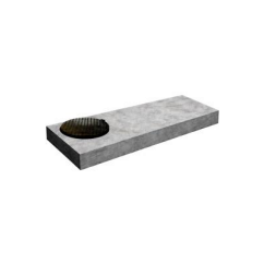 Placă rectangulară de cămin din beton armat cu capac din fontă